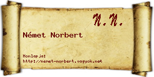 Német Norbert névjegykártya