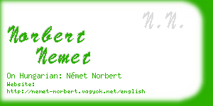 norbert nemet business card