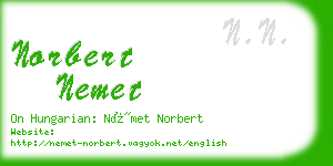 norbert nemet business card